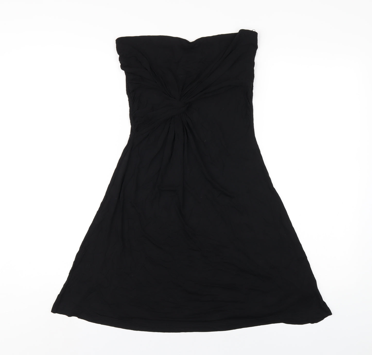 NEXT Womens Black Viscose A-Line Size 12 Square Neck Pullover