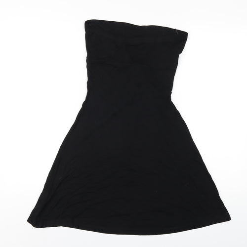 NEXT Womens Black Viscose A-Line Size 12 Square Neck Pullover