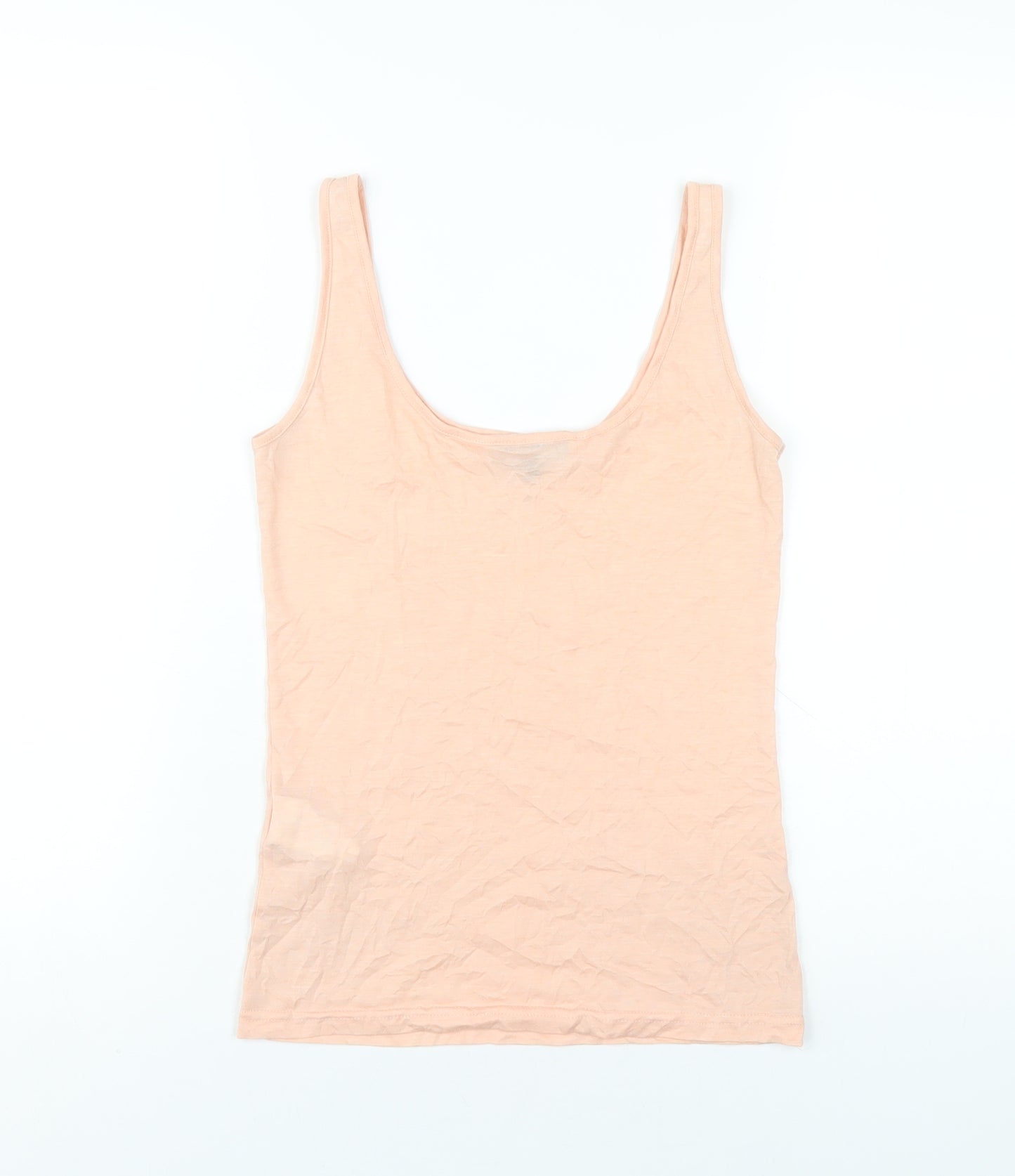 Warehouse Womens Pink Polyester Basic Tank Size 8 Scoop Neck