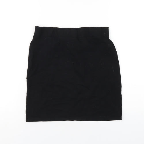 H&M Womens Black Cotton Straight & Pencil Skirt Size S