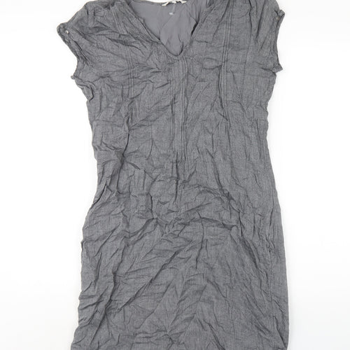 Sandwich Womens Grey Cotton A-Line Size 8 V-Neck Pullover