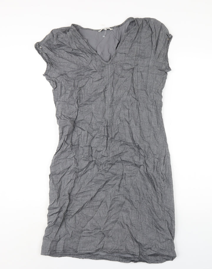 Sandwich Womens Grey Cotton A-Line Size 8 V-Neck Pullover
