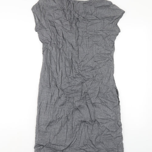 Sandwich Womens Grey Cotton A-Line Size 8 V-Neck Pullover