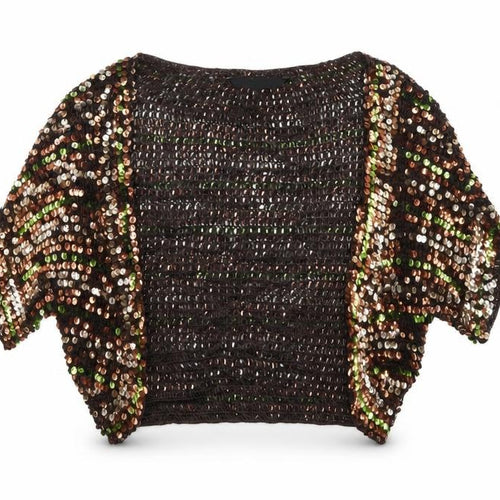 Julien Macdonald Womens Multicoloured V-Neck Viscose Cardigan Jumper Size S