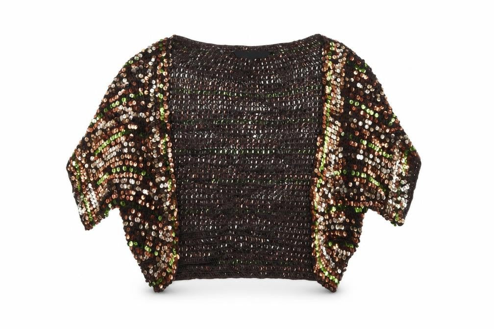Julien Macdonald Womens Multicoloured V-Neck Viscose Cardigan Jumper Size S