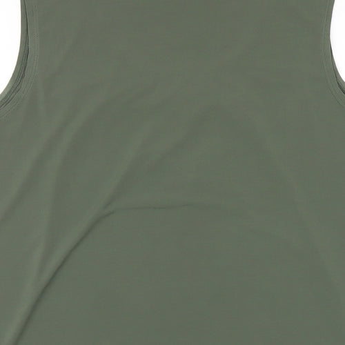 Susan Graver Womens Green Polyester Basic Tank Size S Scoop Neck