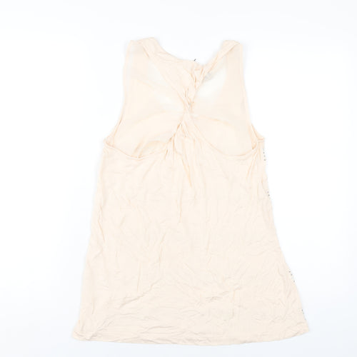 Oasis Womens Pink Polyester Basic Tank Size S Scoop Neck
