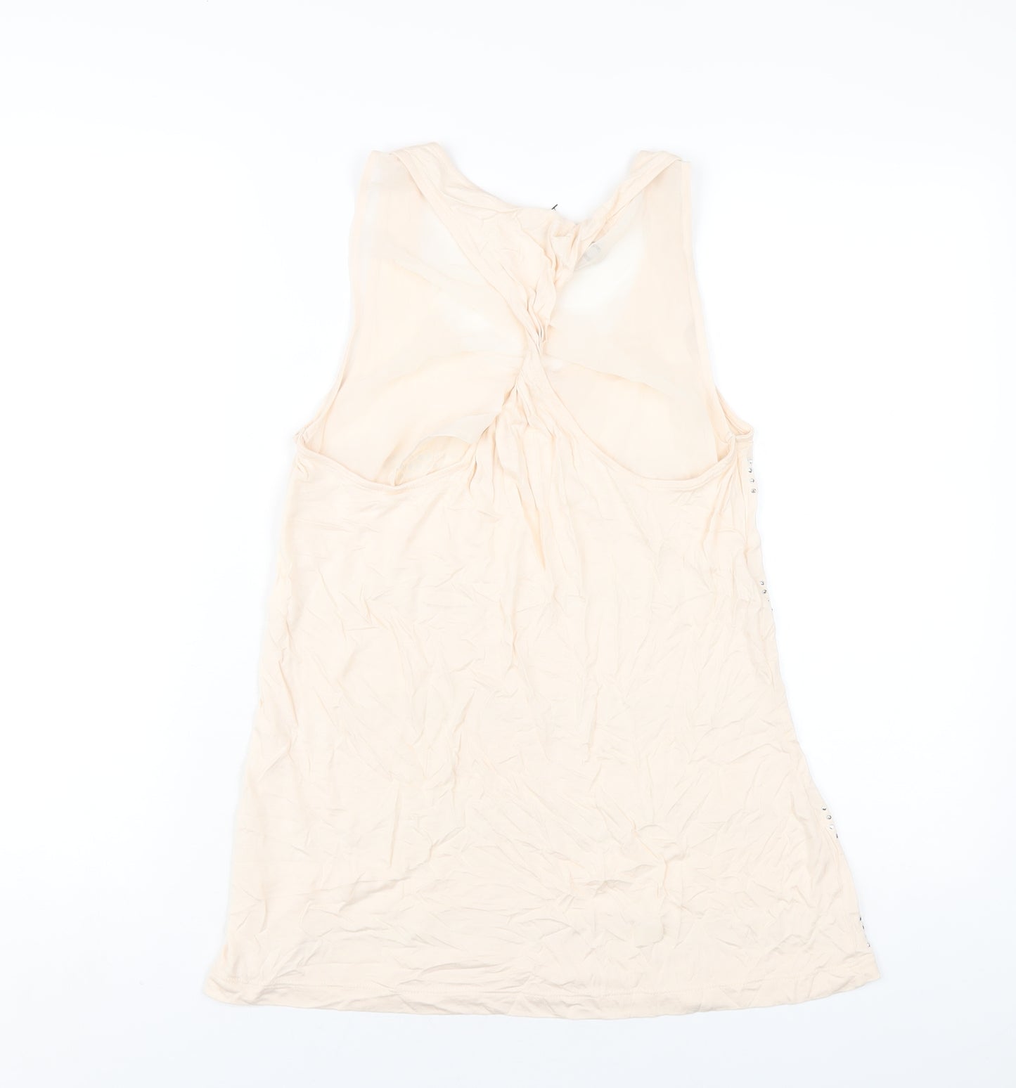 Oasis Womens Pink Polyester Basic Tank Size S Scoop Neck