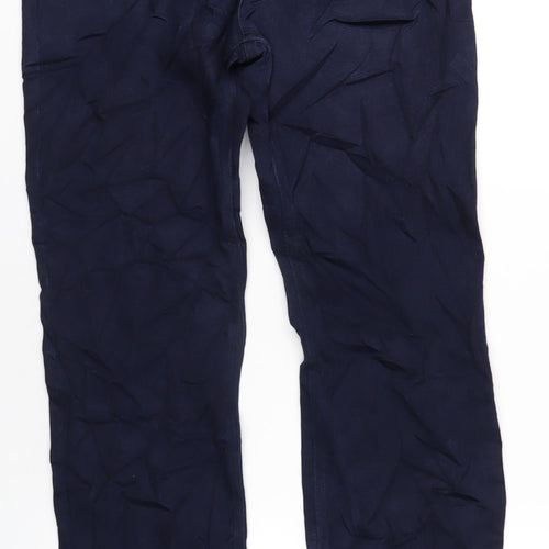 Marks and Spencer Womens Blue Cotton Skinny Jeans Size 12 L32 in Regular Zip