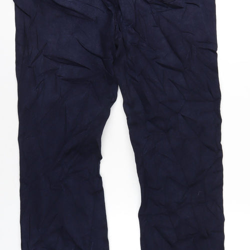 Marks and Spencer Womens Blue Cotton Skinny Jeans Size 12 L32 in Regular Zip