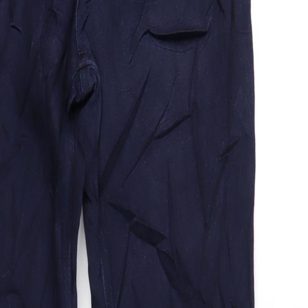 Marks and Spencer Womens Blue Cotton Skinny Jeans Size 12 L32 in Regular Zip