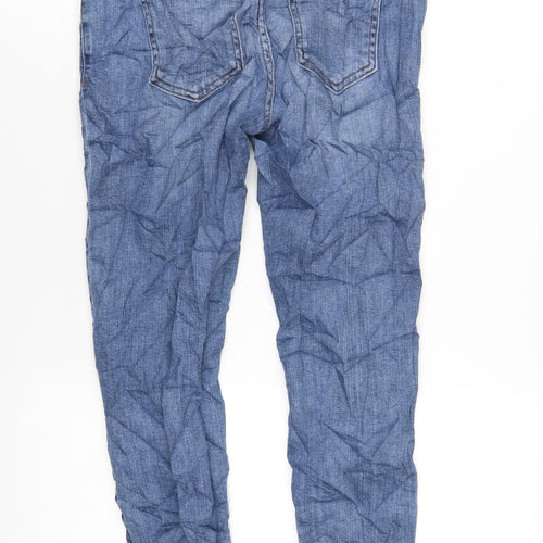 Marks and Spencer Womens Blue Cotton Skinny Jeans Size 8 L29 in Regular