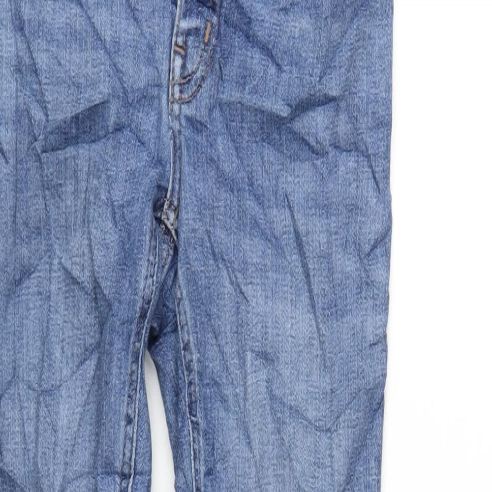Marks and Spencer Womens Blue Cotton Skinny Jeans Size 8 L29 in Regular