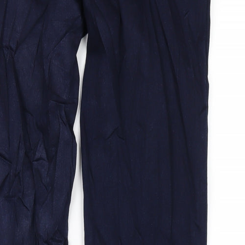 Marks and Spencer Womens Blue Cotton Straight Jeans Size 30 in L30 in Regular Zip