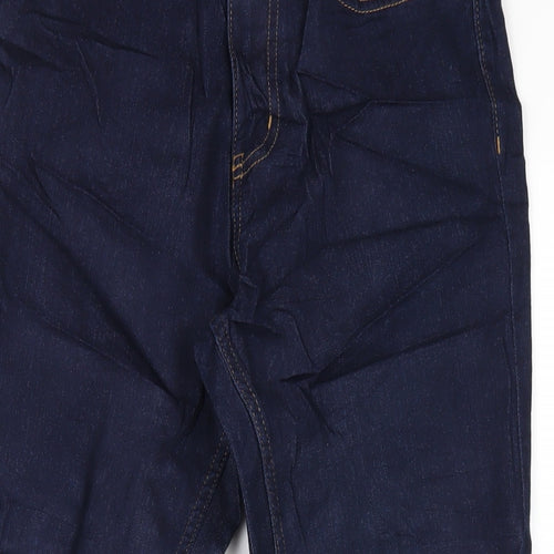Marks and Spencer Womens Blue Cotton Skinny Jeans Size 10 L28 in Regular Zip