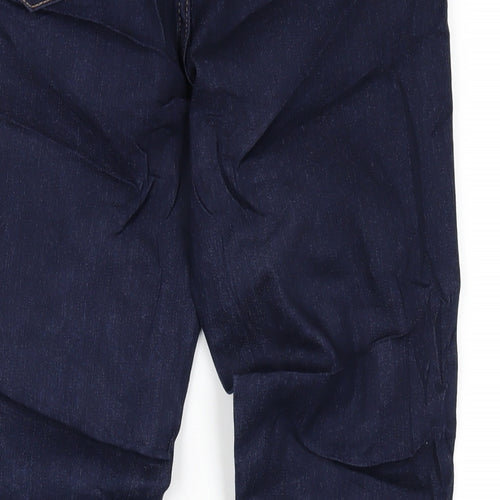 Marks and Spencer Womens Blue Cotton Skinny Jeans Size 10 L28 in Regular Zip