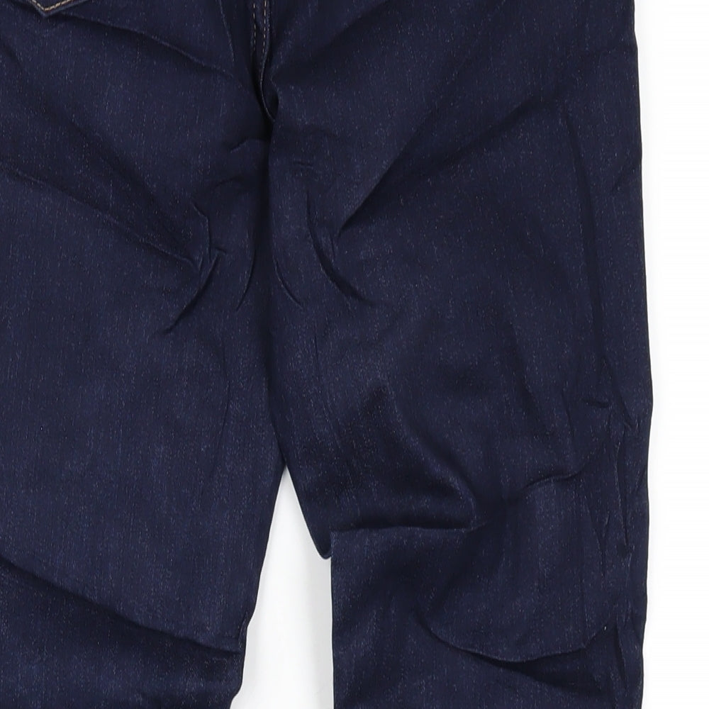 Marks and Spencer Womens Blue Cotton Skinny Jeans Size 10 L28 in Regular Zip