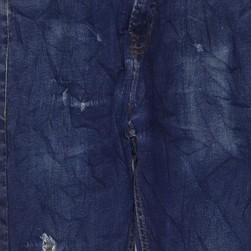 NEXT Mens Blue Cotton Straight Jeans Size 33 in L30 in Regular Button