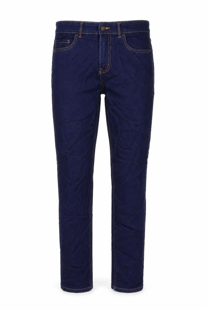 Marks and Spencer Womens Black Cotton Straight Jeans Size 10 L28 in Slim Button