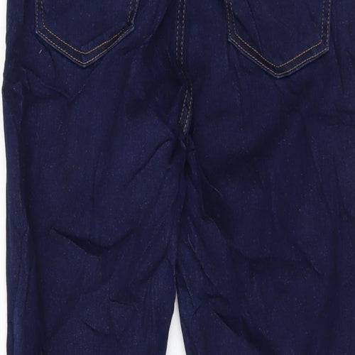 Marks and Spencer Womens Black Cotton Straight Jeans Size 10 L28 in Slim Button