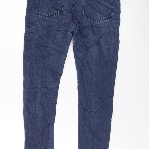 VERO MODA Womens Blue Cotton Skinny Jeans Size 28 in L29 in Regular Button