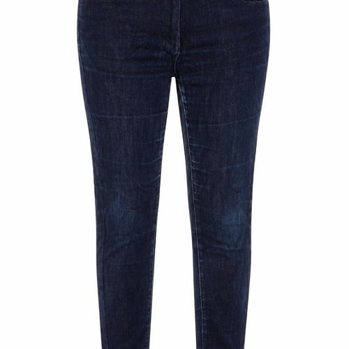 Marks and Spencer Womens Blue Cotton Jegging Jeans Size 12 L27 in Regular Button