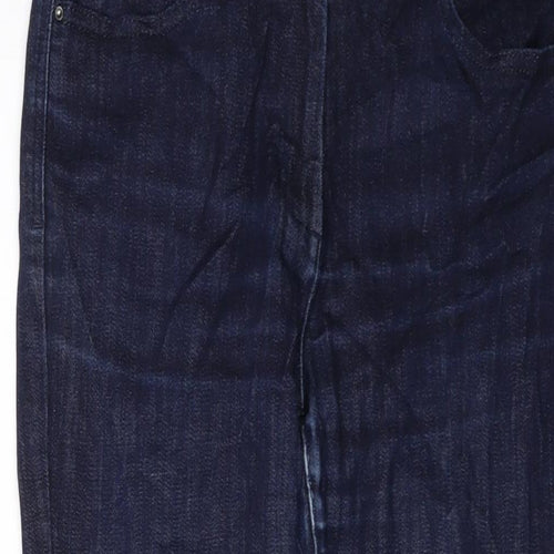 Marks and Spencer Womens Blue Cotton Jegging Jeans Size 12 L27 in Regular Button