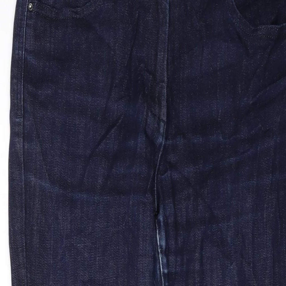 Marks and Spencer Womens Blue Cotton Jegging Jeans Size 12 L27 in Regular Button
