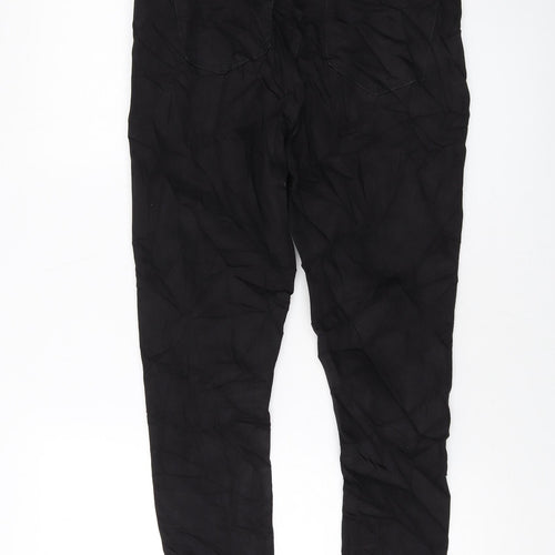 Marks and Spencer Womens Black Cotton Skinny Jeans Size 12 L28 in Regular Button