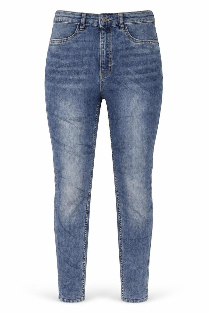 H&M Womens Blue Cotton Skinny Jeans Size 12 L29 in Regular Button