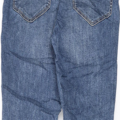 H&M Womens Blue Cotton Skinny Jeans Size 12 L29 in Regular Button