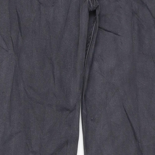 Marks and Spencer Womens Grey Cotton Straight Jeans Size 14 L31 in Regular Button