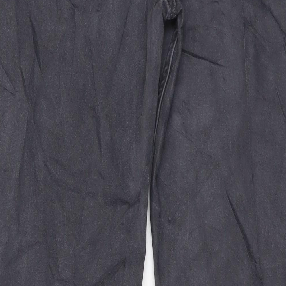 Marks and Spencer Womens Grey Cotton Straight Jeans Size 14 L31 in Regular Button
