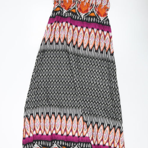 AX Paris Womens Multicoloured Geometric Cotton A-Line Size 10 V-Neck Pullover