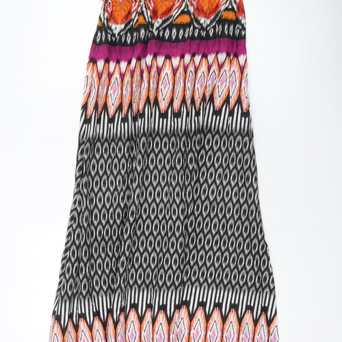 AX Paris Womens Multicoloured Geometric Cotton A-Line Size 10 V-Neck Pullover