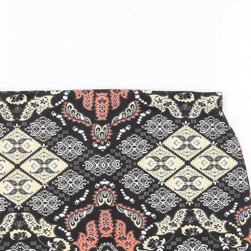 Missguided Womens Multicoloured Geometric Polyester Mini Skirt Size 6