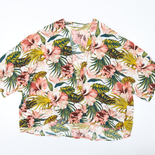 NEXT Womens Multicoloured Floral Viscose Cover Up Size M