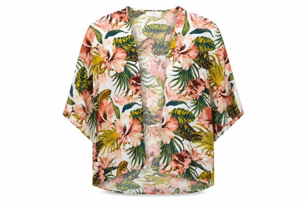 Front view of Next women’s multicoloured floral viscose cover up, size M
