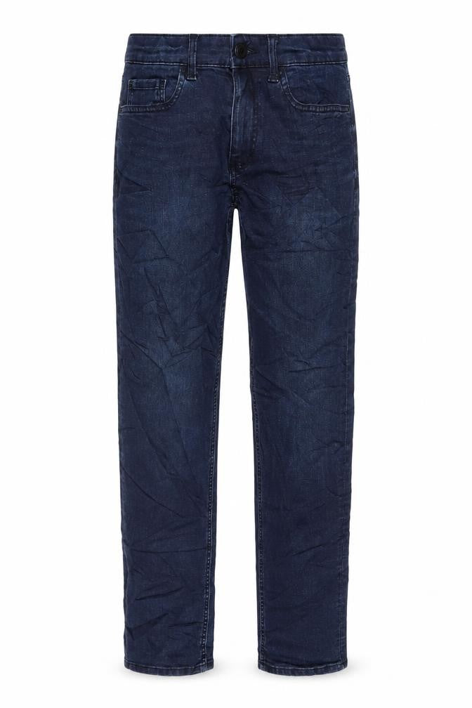 Marks and Spencer Womens Blue Cotton Straight Jeans Size 6 L30 in Regular Button