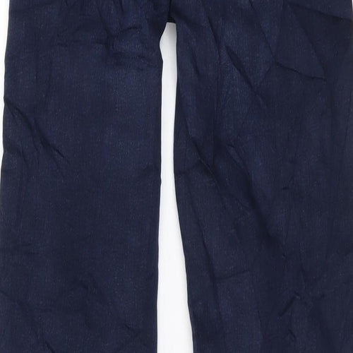 Marks and Spencer Womens Blue Cotton Straight Jeans Size 6 L30 in Regular Button