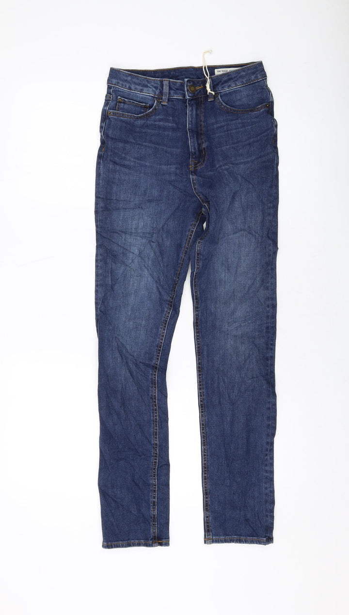 Marks and Spencer Womens Blue Cotton Skinny Jeans Size 6 L28 in Regular Button