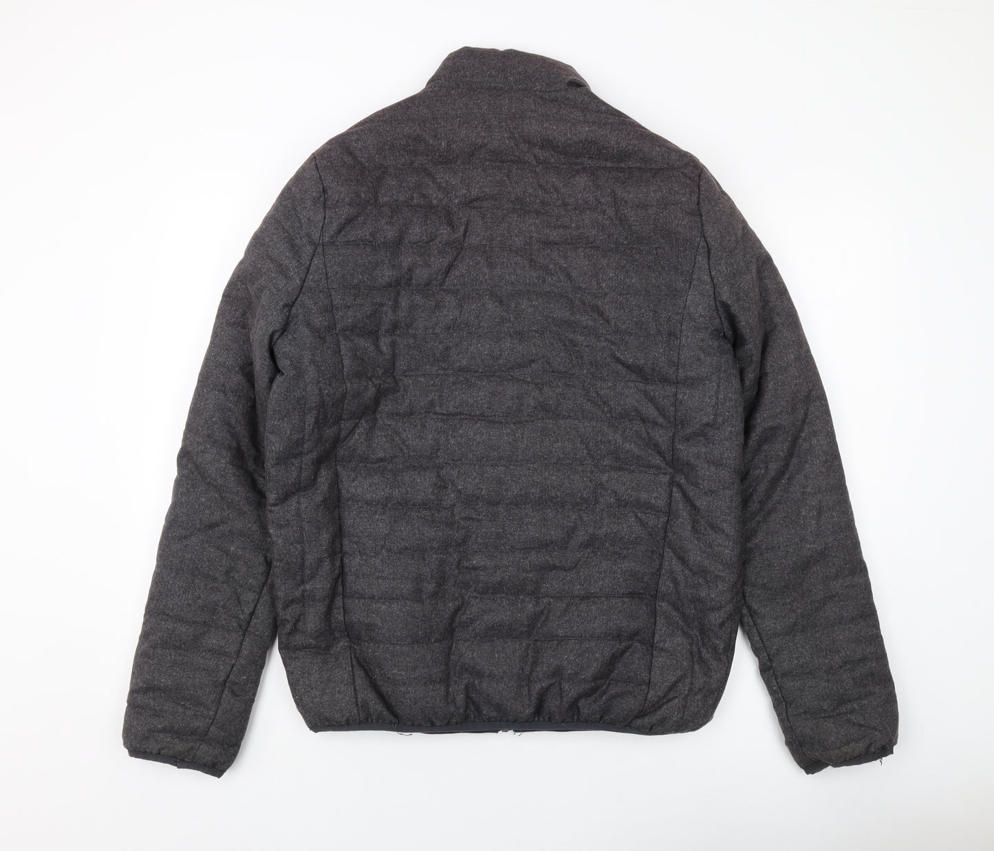Brave Soul Mens Grey Puffer Jacket Jacket Size M Zip