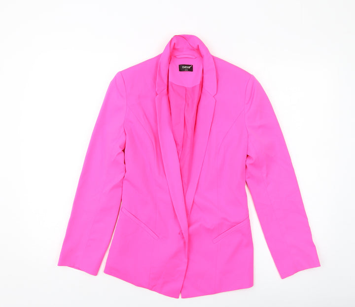 Oasis Womens Pink Jacket Size 8 Button