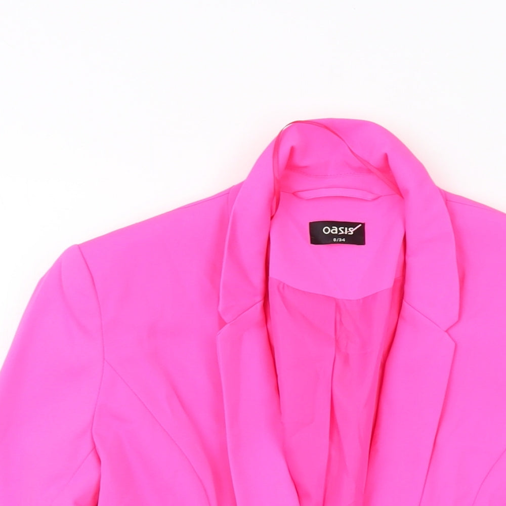 Oasis Womens Pink Jacket Size 8 Button
