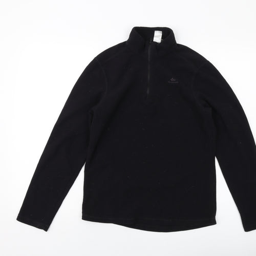 Quechua Womens Black Polyester Pullover Sweatshirt Size S Zip