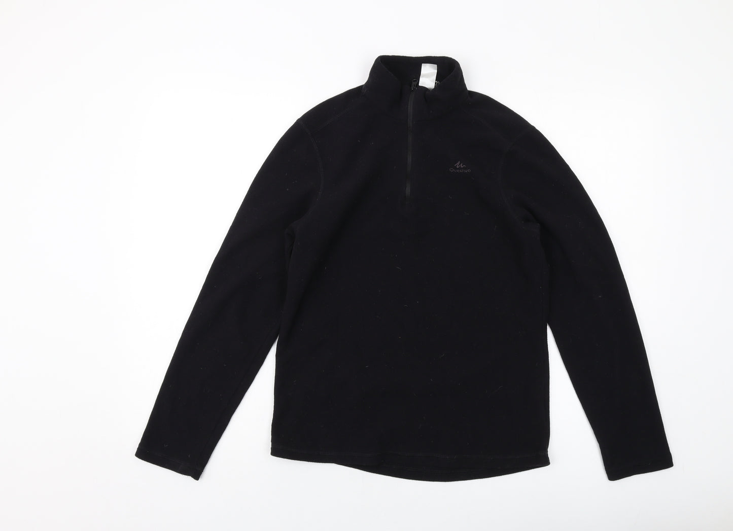 Quechua Womens Black Polyester Pullover Sweatshirt Size S Zip