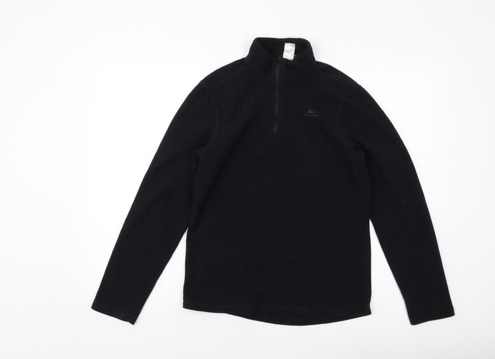 Quechua Womens Black Polyester Pullover Sweatshirt Size S Zip