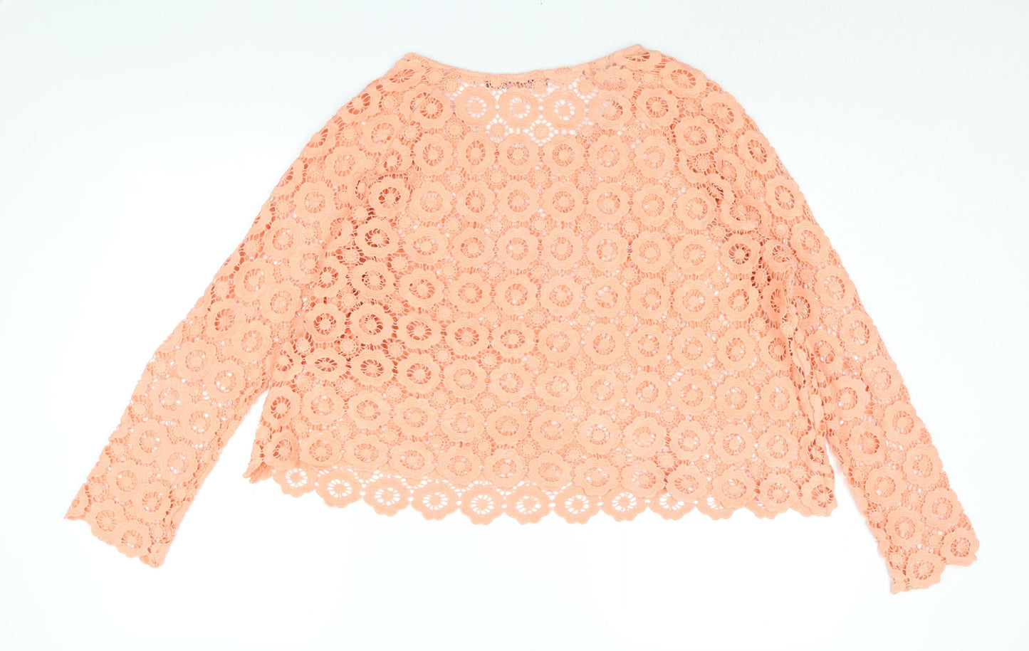 Jolie Moi Womens Pink Cotton Basic Blouse Size M Round Neck - Size M-L