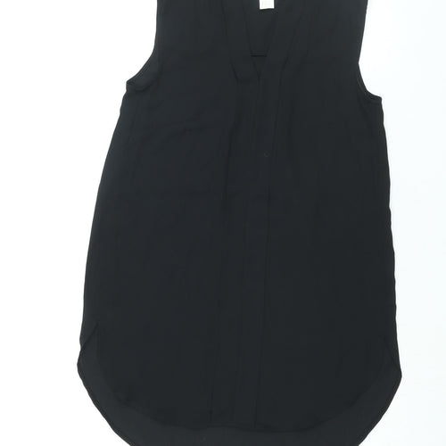 H&M Womens Black Polyester Camisole Blouse Size 4 V-Neck