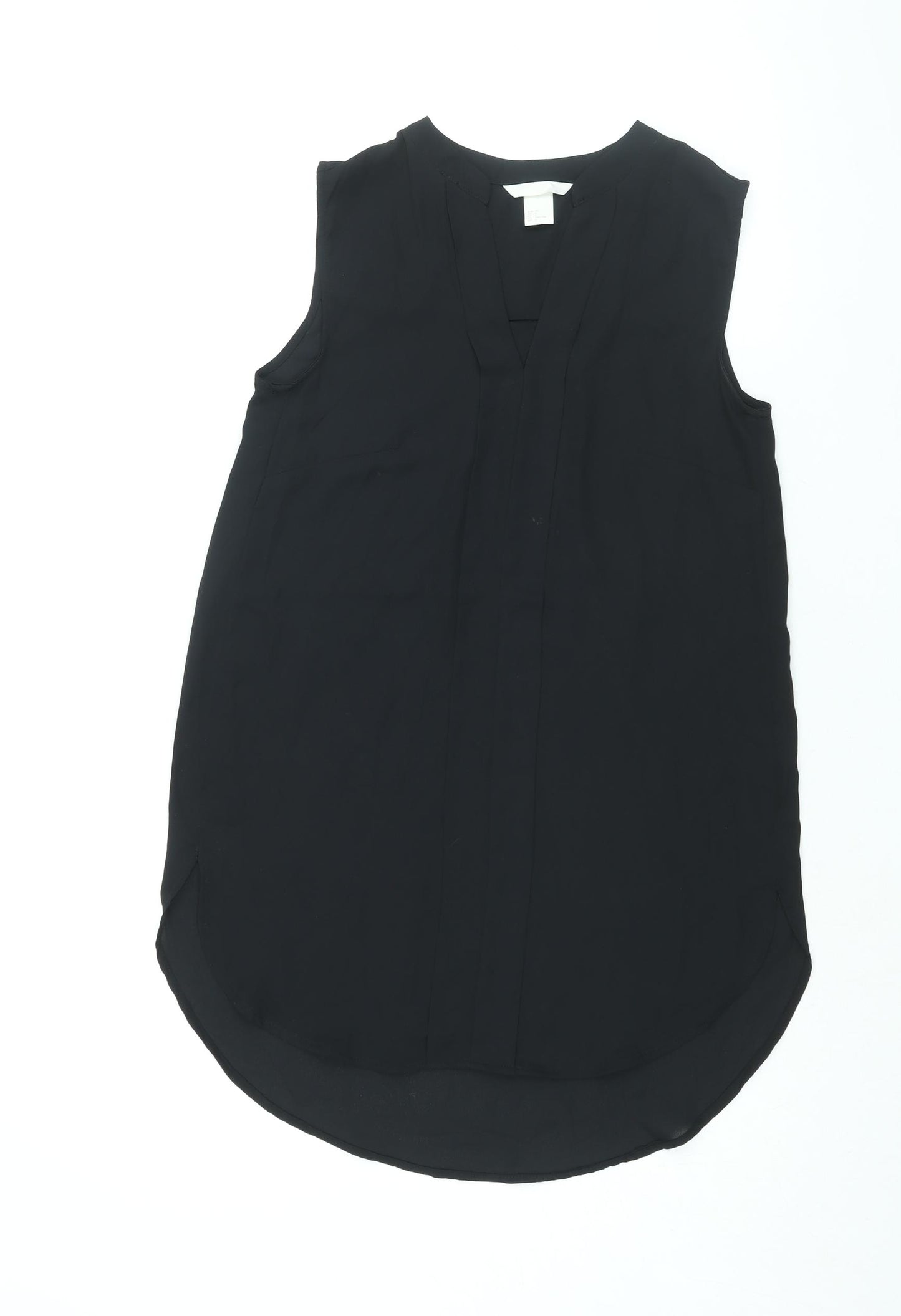 H&M Womens Black Polyester Camisole Blouse Size 4 V-Neck